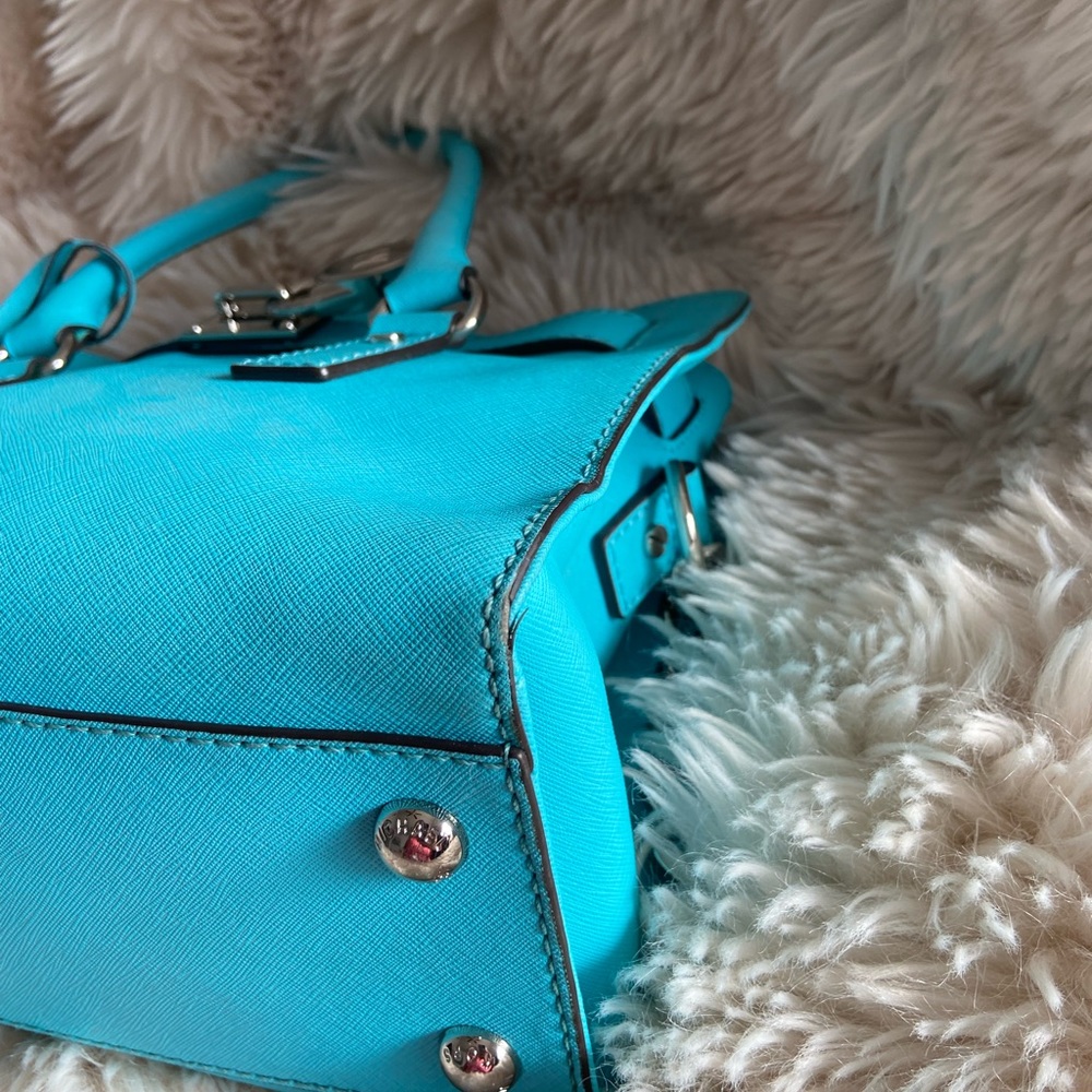 A beautiful turquoise with silver hardware Michael Kors purse. - Picture 6 of 7